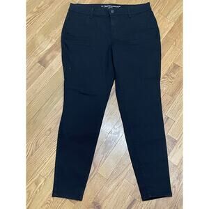 Maurices Black Denim Skinny Jeans Zipper Fly Mid Rise Women's XL‎ Long